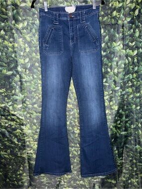 Altar'd State Dark Blue Flare Jeans - Wide Leg